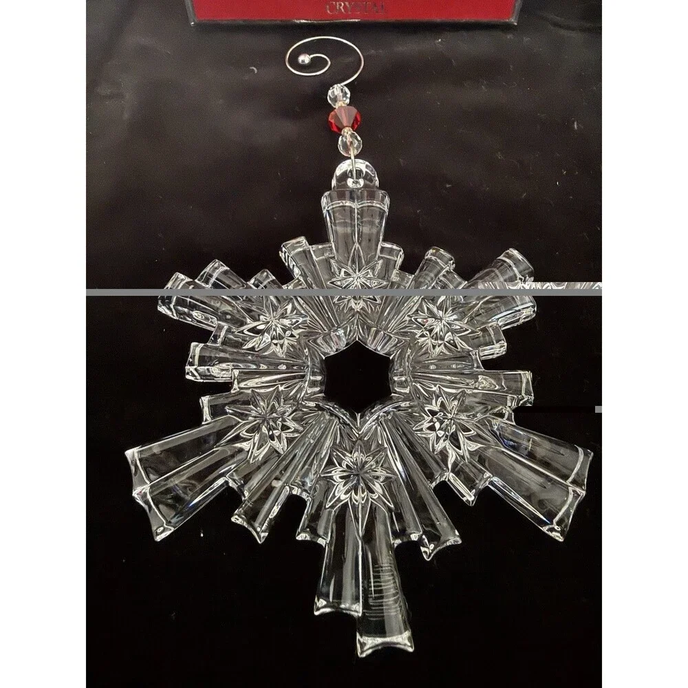 Waterford 2009 Annual Crystal Snow Flake Christmas Ornament In Box